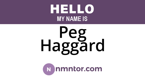 Peg Haggard