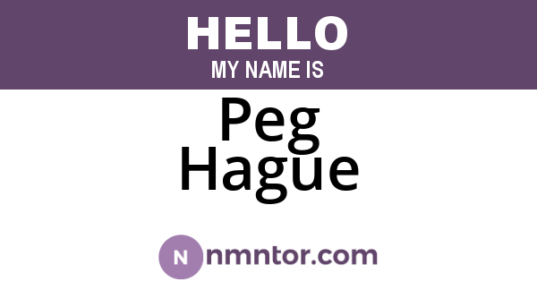 Peg Hague