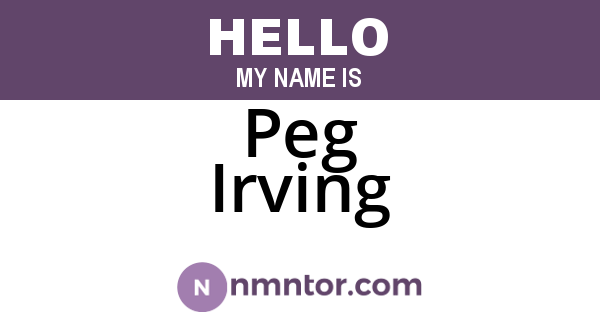 Peg Irving