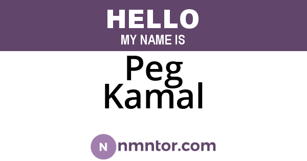 Peg Kamal