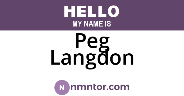 Peg Langdon