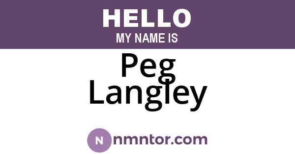 Peg Langley