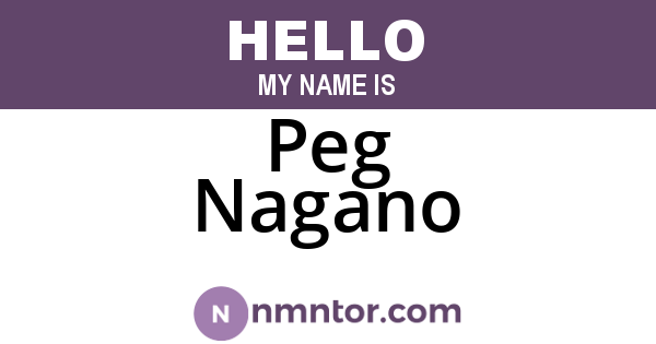 Peg Nagano