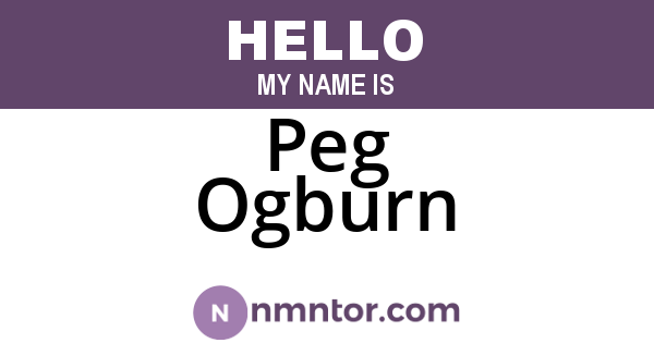 Peg Ogburn