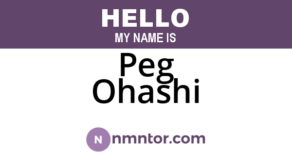 Peg Ohashi