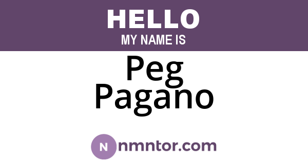 Peg Pagano