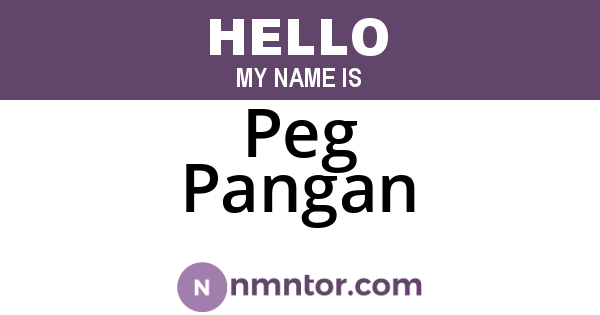 Peg Pangan