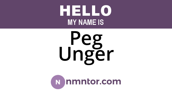 Peg Unger