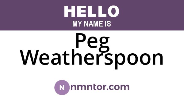 Peg Weatherspoon