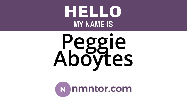 Peggie Aboytes