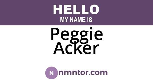 Peggie Acker