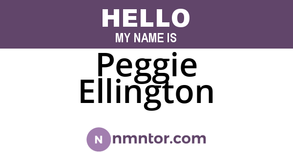 Peggie Ellington