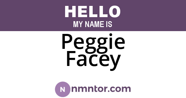 Peggie Facey
