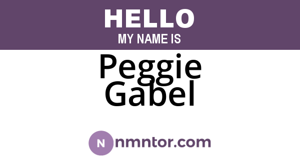 Peggie Gabel