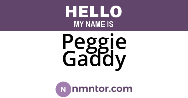 Peggie Gaddy