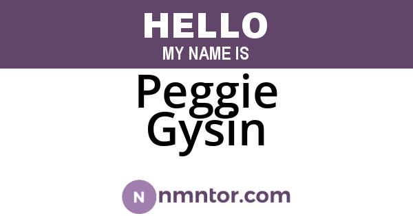 Peggie Gysin