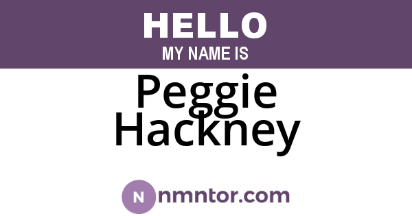 Peggie Hackney