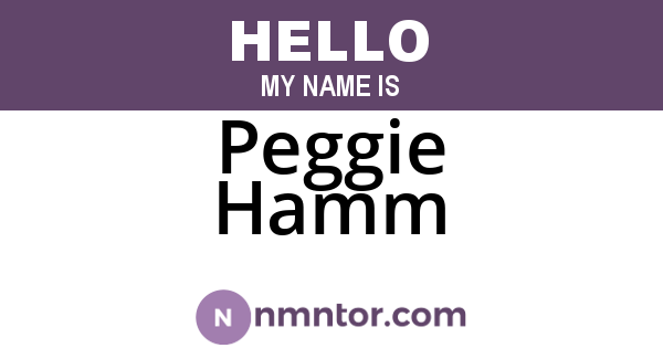 Peggie Hamm