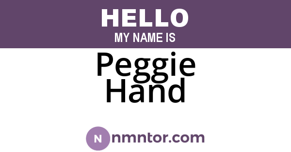 Peggie Hand