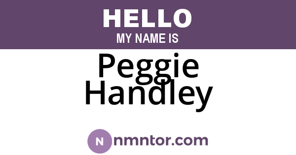 Peggie Handley
