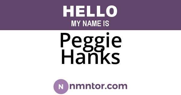 Peggie Hanks