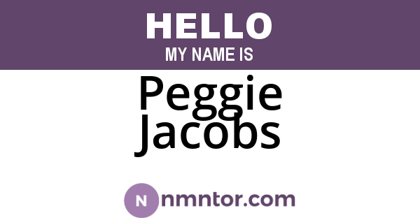 Peggie Jacobs