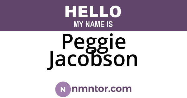 Peggie Jacobson