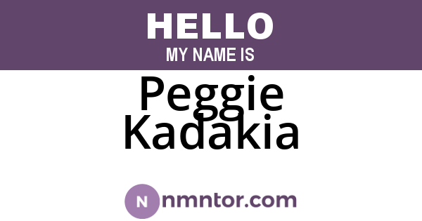 Peggie Kadakia