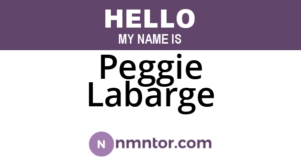 Peggie Labarge