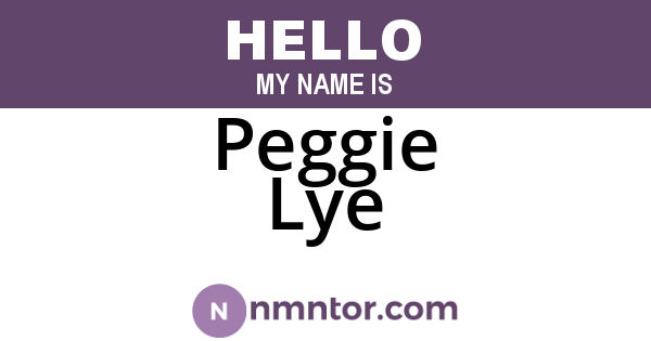 Peggie Lye