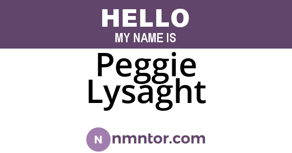 Peggie Lysaght