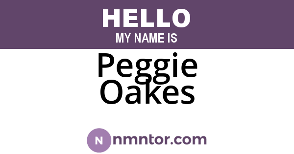Peggie Oakes