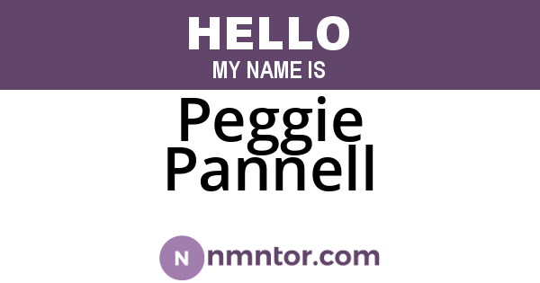 Peggie Pannell