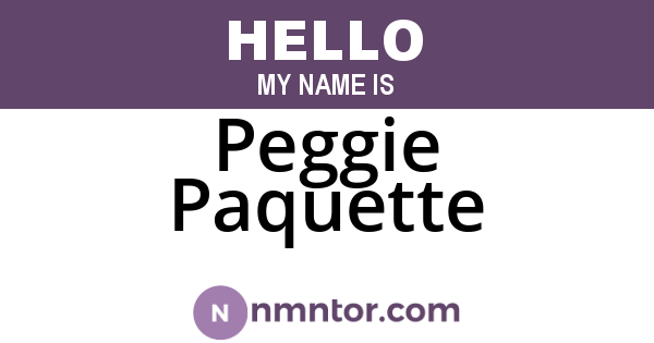 Peggie Paquette