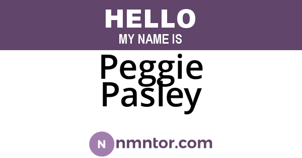 Peggie Pasley