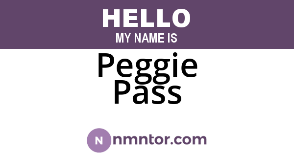 Peggie Pass