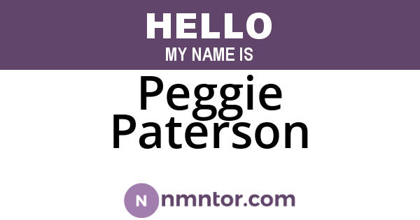 Peggie Paterson