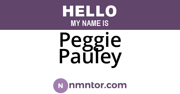 Peggie Pauley