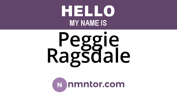 Peggie Ragsdale