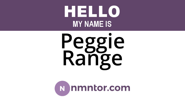 Peggie Range