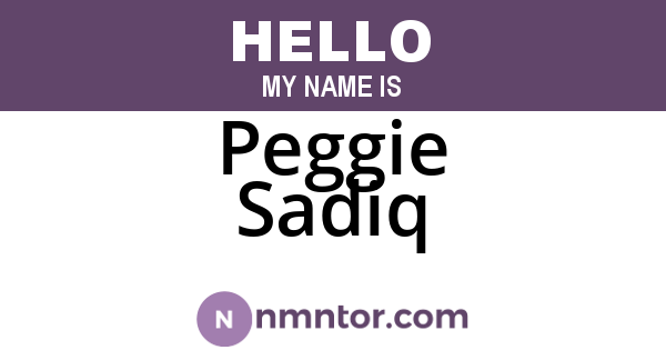 Peggie Sadiq