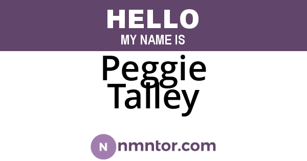 Peggie Talley