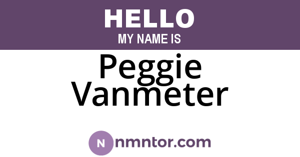 Peggie Vanmeter