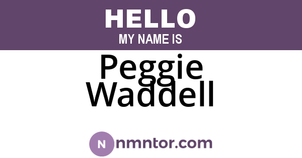 Peggie Waddell