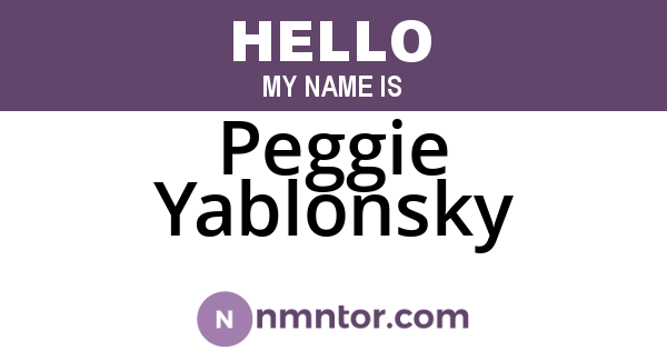 Peggie Yablonsky