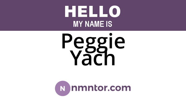 Peggie Yach