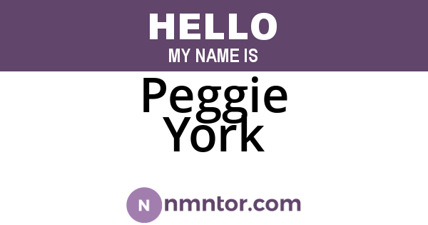 Peggie York