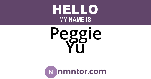 Peggie Yu