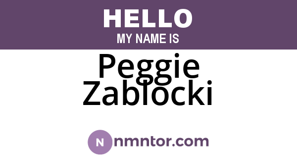 Peggie Zablocki