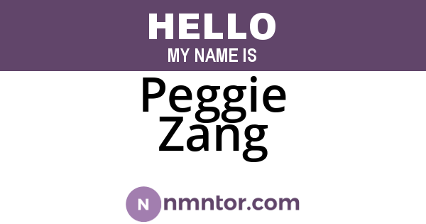 Peggie Zang